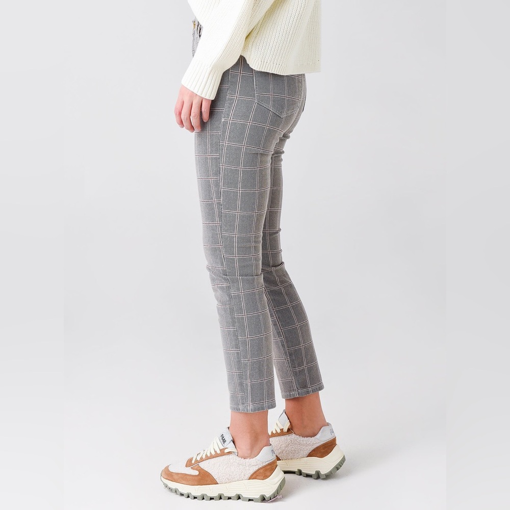 FRAME WOMEN'S LE HIGH SKINNY CROP JEANS Size 28 Gray Plaid - Picture 2 of 9